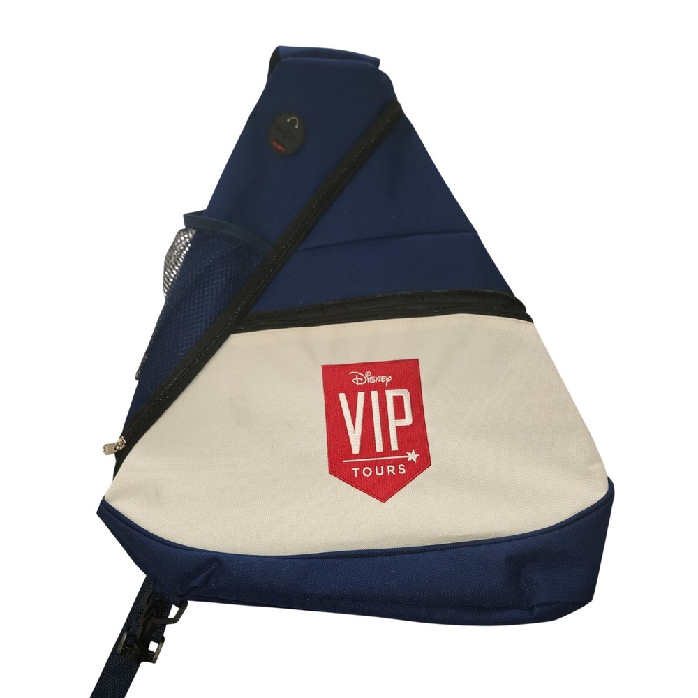 Disney‎ Parks VIP Tours Blue White Crossbody Backpack GUC
